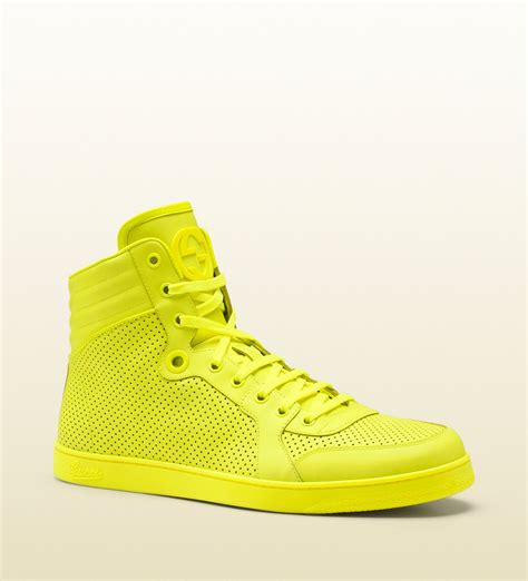 yellow gucci tops|gucci high top sneakers beige.